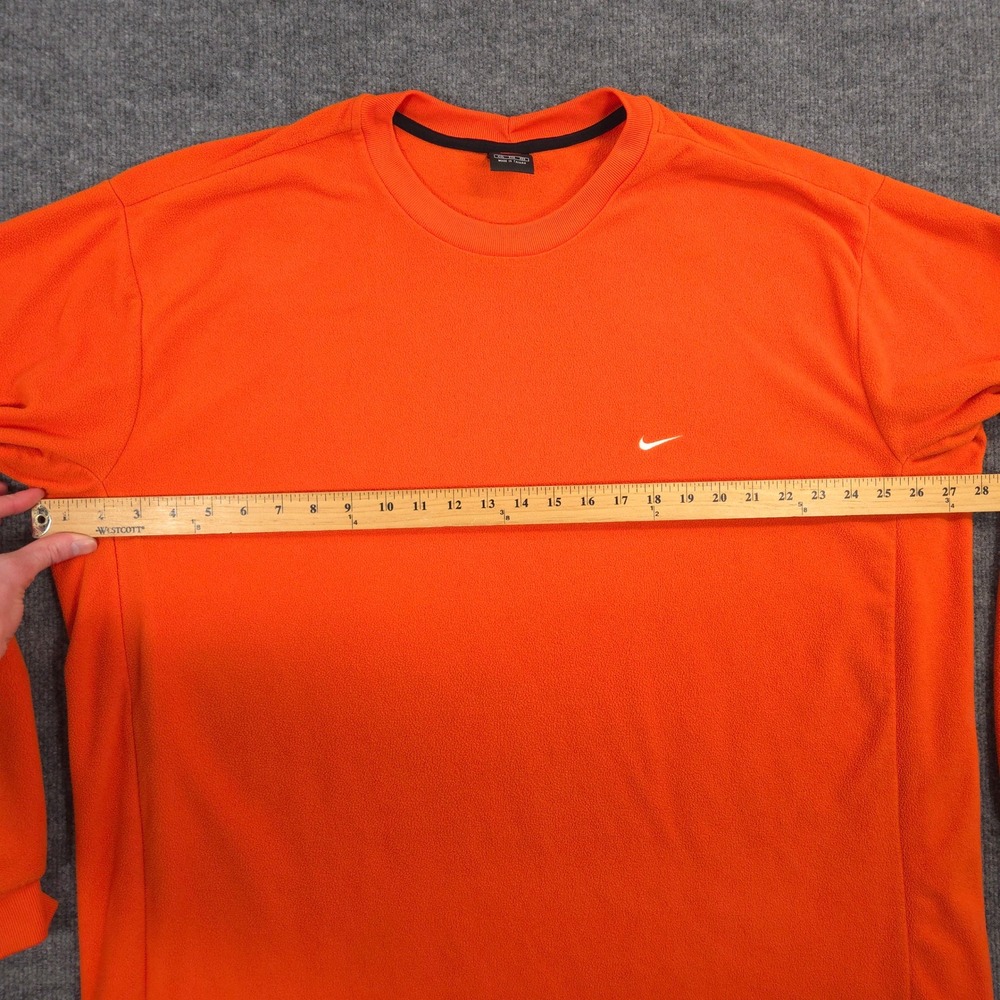 Vintage Nike Fleece Sweatshirt Mens XXL Orange Swoosh Crewneck Athletic 90s Y2K - Picture 4 of 8